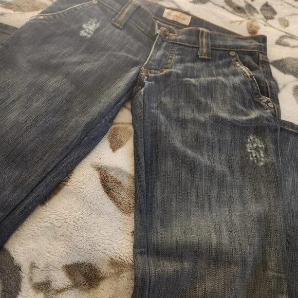 Frankie B Limited Edition Jeans - Embroidered Butterfly Pockets & Boot Cut Leg - Picture 4 of 14